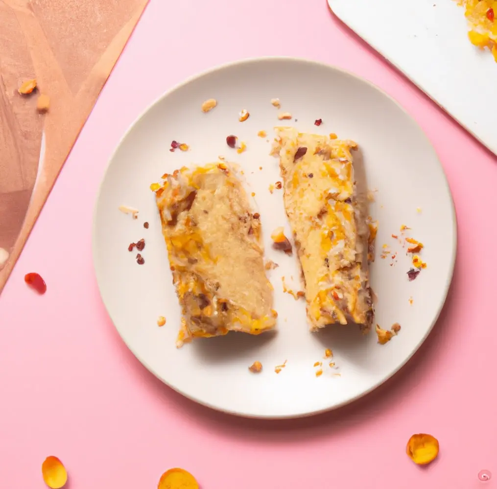 Zapiekany ryż na mleku roślinnym z brzoskwiniami i orzechami