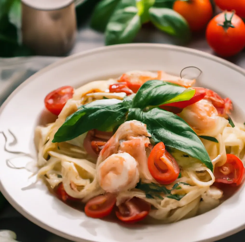 Krewetki z pomidorkami i aromatyczną natką pietruszki