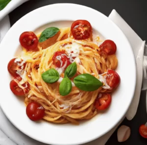 Makaron z sosem pomidorowym z ricottą