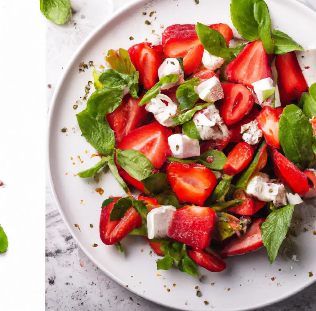 Sałatka z fetą i truskawkami