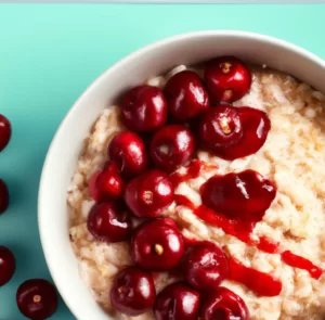 Waniliowa owsianka z wiśniami