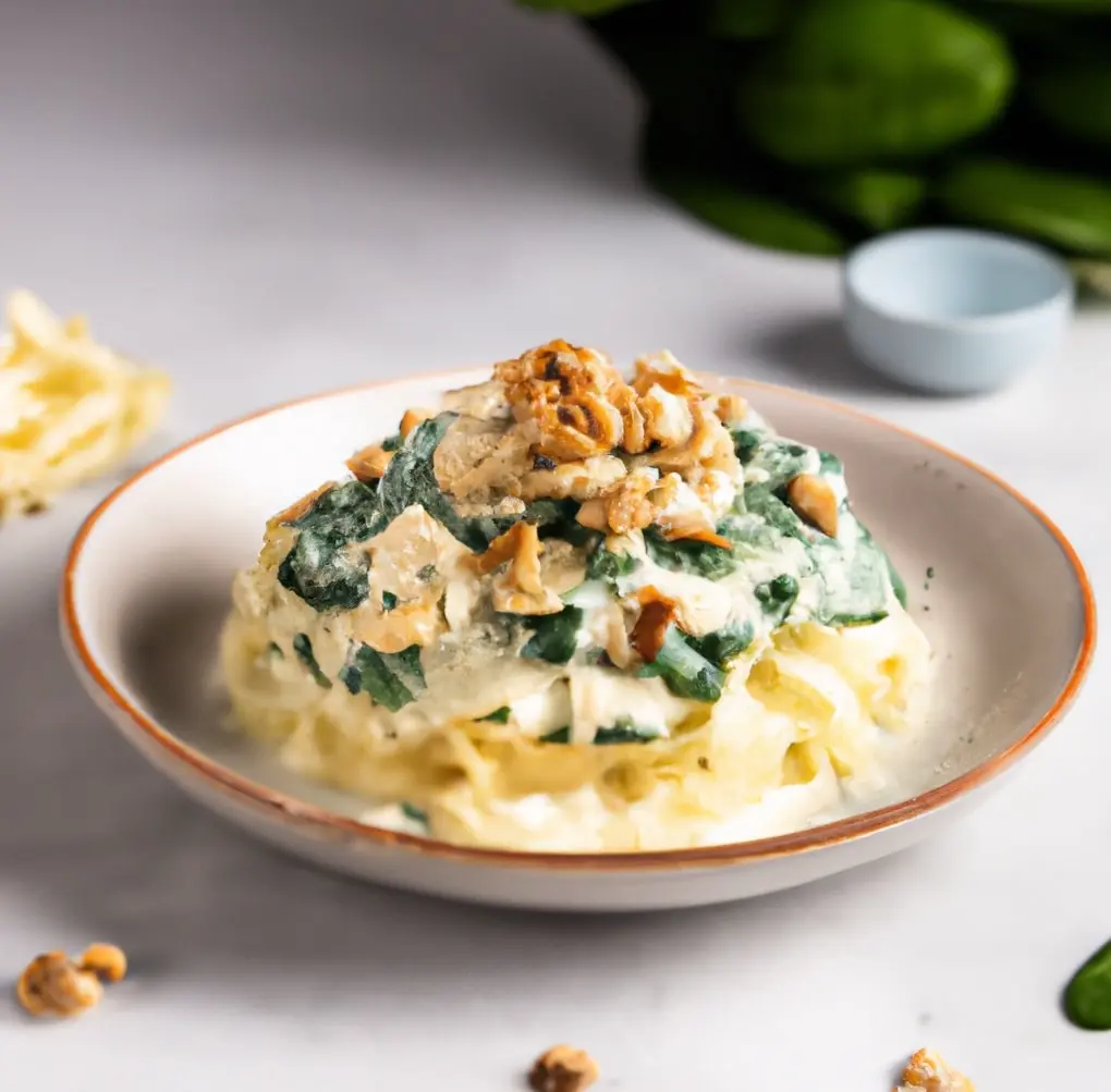 Wegańska carbonara z tofu